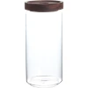 Kitchen Glass Jars Airtight jars Clear Glass Food Storage Jar With wooden Lids