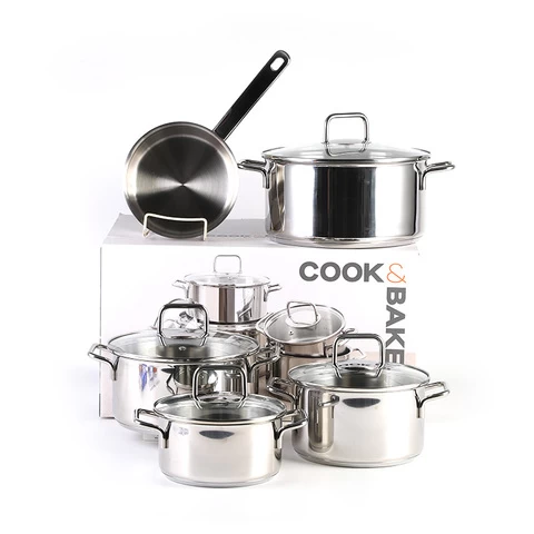 kitchen non stick cooking stainless steel saucepan casserole set
