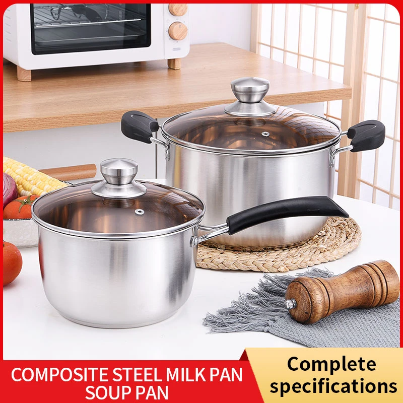 Kitchen practical stainless steel soup pot induction double ear cooking soup&stock pot