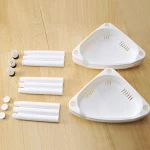 Kitchen Shelf 4 Layer  Plastic Food Beverage Storage Holder Corner Stand Rack for Spices and Seasoning