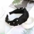 Import Korean Pure Color Fabric Wide Edge Knot Hairbands Fashion Hair Accessories Pearl Headbands Women from China