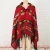 Import ladies wool ponchos with hat and horn button knit tassels shawl and capes from China