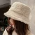 Lamb Faux Fur Bucket Hat Thickened Warm Teddy Velvet Winter Hats For Women Lady Outdoor Plush Fisherman Hat