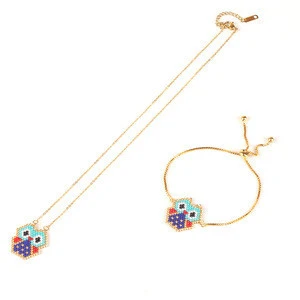 Lancui High Quality Jewelry Latest Fashion Necklace Earring Bracelet Accessories Bohemian Women Jewelry