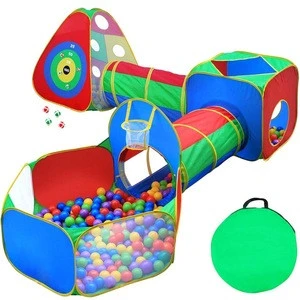 Large 5pc Kids Ball Pit Tents and Tunnels Play Tent with Play Crawl Tunnel Toy Children&#39;s Playhouse Popup Tent