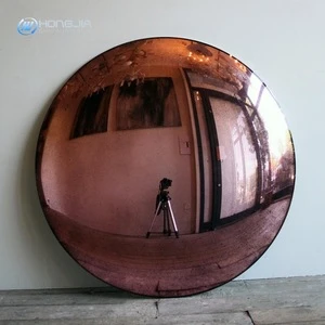 large curved glass convex mirror