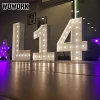 large white vintage birthday party decorative prop numeral marquee light with plug