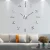largest size modern 3d mirror diy wall stickers clock for home decor
