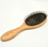 Laser boar bristle brush wet head massage wooden hair comb