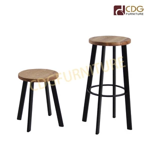 Latest Design Modern Round Bar Chair Solid Wood Dining Chair Nightclub Kitchen Home Lounge Bar Furniture Set Event Furniture