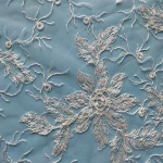 Leaf Clusters Embroidery Wedding Bridal Lace Fabric supplier