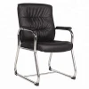 leather conference chair/stainess steel frame structure visitor chair/modern meeting chair