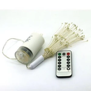 LED firework  Fairy Lights String, 8 Modes Dimmable Copper Wire Lights with Remote Control 120 LED