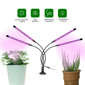 LED Grow Light for Indoor Plants 4 Head Plant Grow Lamp With 3H 9H 12H Timed Upgraded Grow Light