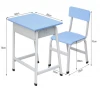 Light Blue High School Student Desks And Chairs