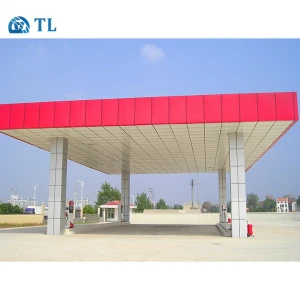 Light Metal Roof Total Gas Station Canopy Steel Structure with Good Price