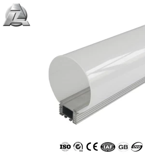 Lightweight led strip alu aluminum corner track channel profile extrusion with light round diffuser cover