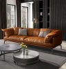 living room home furniture leather upholstered corner sofa set 7 seater bed set furniture lounge chair side table