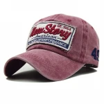 LOGO Embroidery Women Patchwork Ponytail Sports Cap Vintage Washed Cotton Distressed Snapback Baseball Caps&Hats For Men