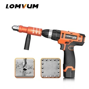 LOMVUM New  Multi function Riveting Adapter Head  Nut Gun Cordless Electric Drill  Accessory Tool Parts Portable Riveting Gun