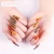 Long coffin Ballerina Artificial False nails with pattern