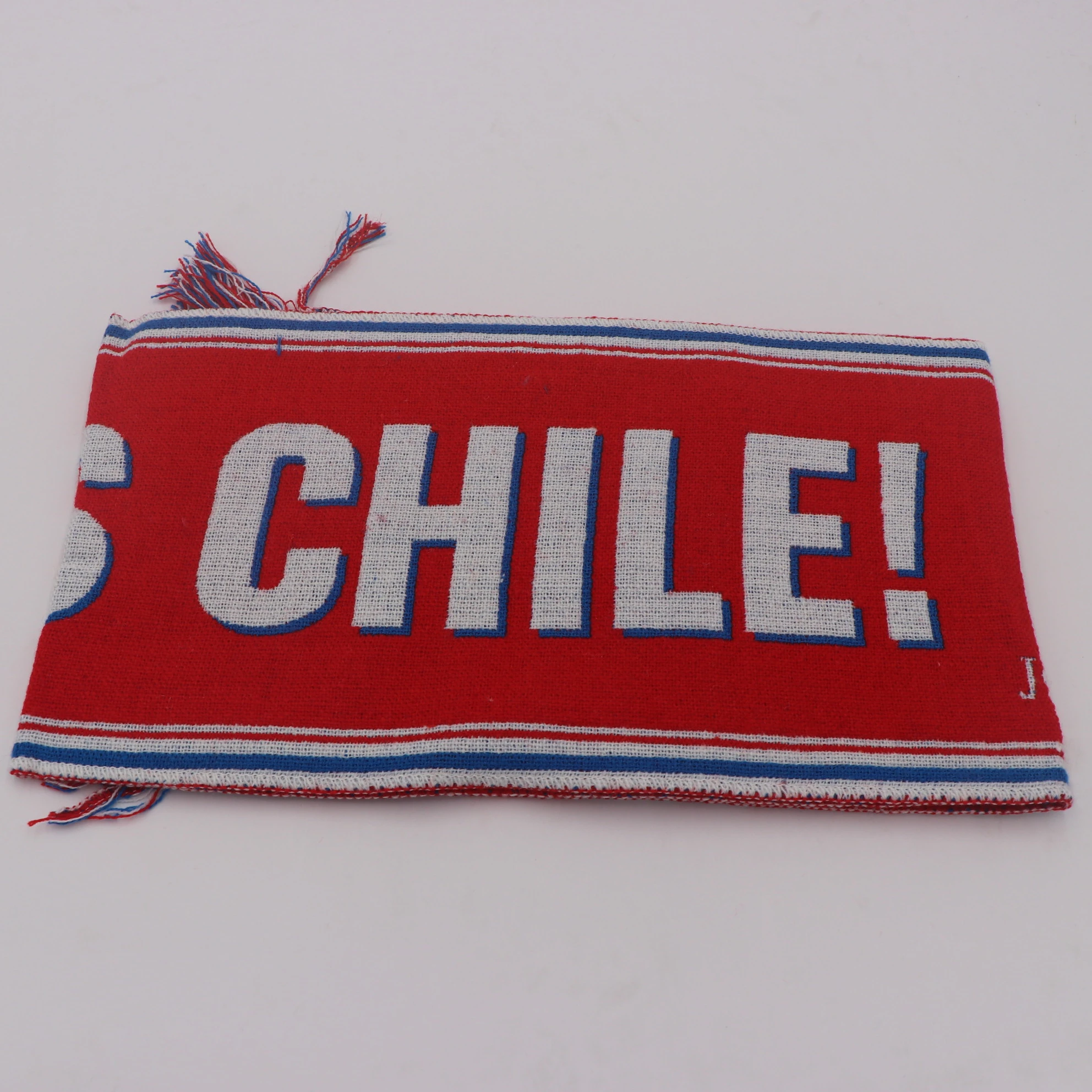 Low Minimum Order Quantity Good Quality 100% Acrylic Double Sides Knitted Jacquard Sports Fan Cheering Custom Soccer Scarf