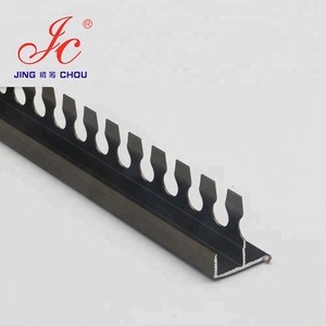 Low Price Strong Stainless Steel  Aluminum F Shape  Stair Nosing Profile For Stair Edge Protection  Trim