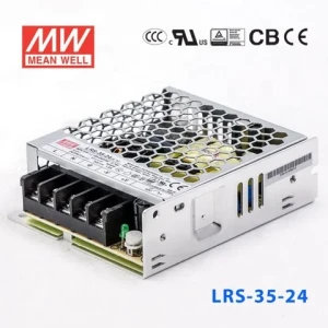 LRS-35-24 36W 24V/1.5A Mini size 1U low High quality low price AC-DC Single Meanwell LED Switch Power Supply