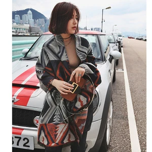 LSW786  New Korean Version of Wild Geometric Knit Shawl Womens Scarf warm Scarf