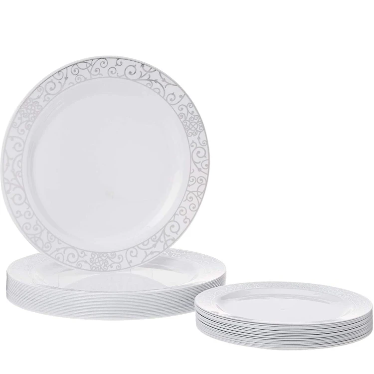 Luxury biodegradable disposable custom printed party paper plates for parties