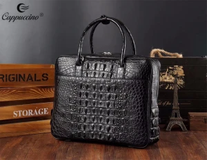 Luxury Handmade High Quality Crocodile Exotic Skin Briefcase For men