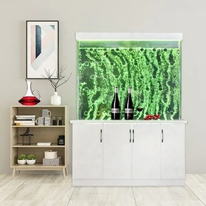 luxury restaurant furniture glowing aquarium bar wine cabinet aluminum base for chinese restaurant decoration