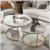 Import Luxury Round Coffee Table Sets Living Room Stainless Steel Furniture Marble Glass Side Table from China