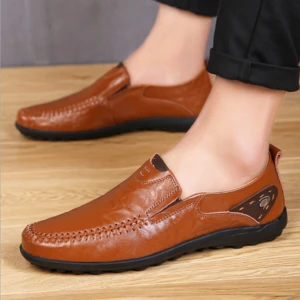 Buy Lx10057a Casual Man Leather Shoe Wholesale China Men Flat Shoes from  Anhui Lunxiu Trade Co., Ltd., China | Tradewheel.com