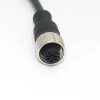 M12 connector cable assembly A coding 4pin 24awg wire gauge battery cut off switch cable