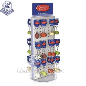 magnet stickers keychain rotary rack retail steel display fixture pegboard two-sided counter display rack shelf