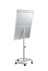 Magnetic Mobile Whiteboard/Height Adjustable Round Dry Erase Board Easel on Wheels,w/Flipchart Pad, Magnets & Eraser
