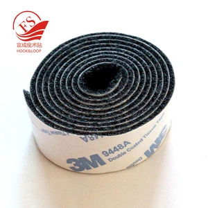 Manufacture 3m adhesive Coating back to back hook and loop stripping roll tape