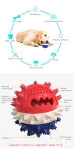 Manufacturer Wholesale Pet New Products Durable Clean Teeth Explosion Model Dog Bite Toy Pet Dog Molar Squeaky Ball Toy
