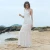 Import MaxNegio Lady Fashion White Maxi Length Tunic Dress Women Bodycon Party Backless Halter Elegant Lace Bridesmaid Dress from China