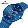 MEGALITH watches men wrist luxury Watch Top Brand Luxury Mesh Strap Sports Waterproof Date Quartz Watch For Men Reloj Hombre