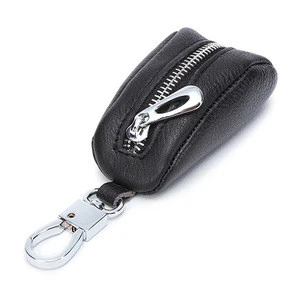 Men Key Holder Imitation Leather Car Key Organizer Covers Zipper Key Case Bag Universal Pouch Purse Car Styling Accessories
