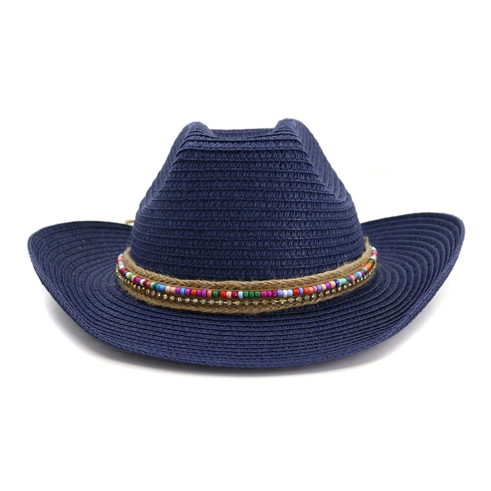 Men Women Paper Straw Cowboy Hat Mexico Sombreros Summer Holiday Beach Sun Hat Custom Printing Promotion Advertising Cowboy Hat