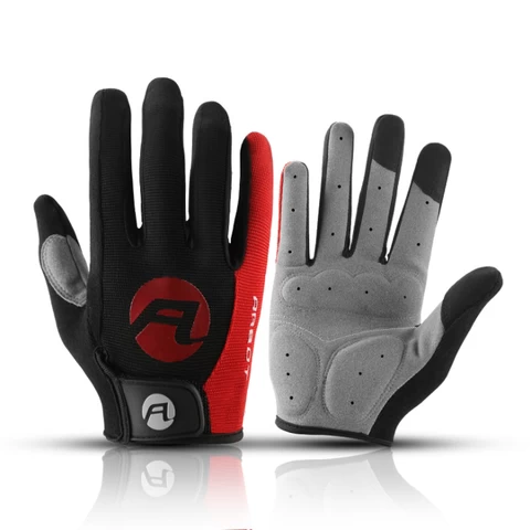 Mens Full finger Breathable Bike Gloves Shockproof Mountain Bicycle Gloves Sports Cycling Gloves