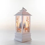 Metal Flameless Candle Lantern for Christmas Decoration