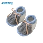 Mimixiong Winter Cute Infant Baby Boots Knitted Warm Toddler Socks Shoes