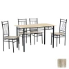 Modern design dining table set 1table and 4 chairs dining room furniture DS-611