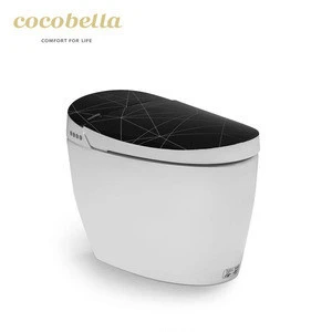 Modern hotel black color wc automatic flush smart toilet bowl for sale