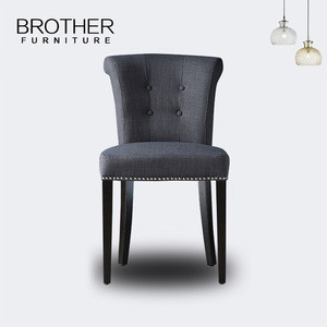 Modern luxury restaurant wood leg fabric dining chair restaurant chairs