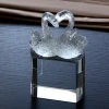 Modern style New Style lightness carved gifts swan crystal trophies crafts